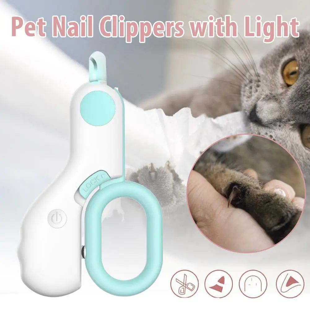 Professional Pet Nail Clipper Scissors Pet Dog Cat Nail Toe Stainless Steel Scissor LED Light Nail Trimmer Animals Pet Supplie