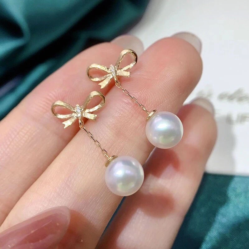 

Bow Knot 925 Sterling Silver Earrings Findings Settings Base Mountings Parts for Pearls Agate Crystal Stones Jade 5pairs/lot