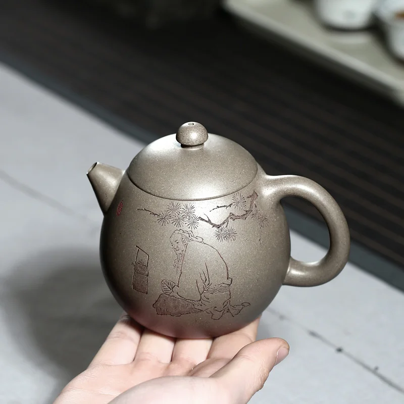 |TaoYuan 】 TaoShun pure manual yixing recommended teapot old green Duan Long egg pot of 350 cc of the republic of China