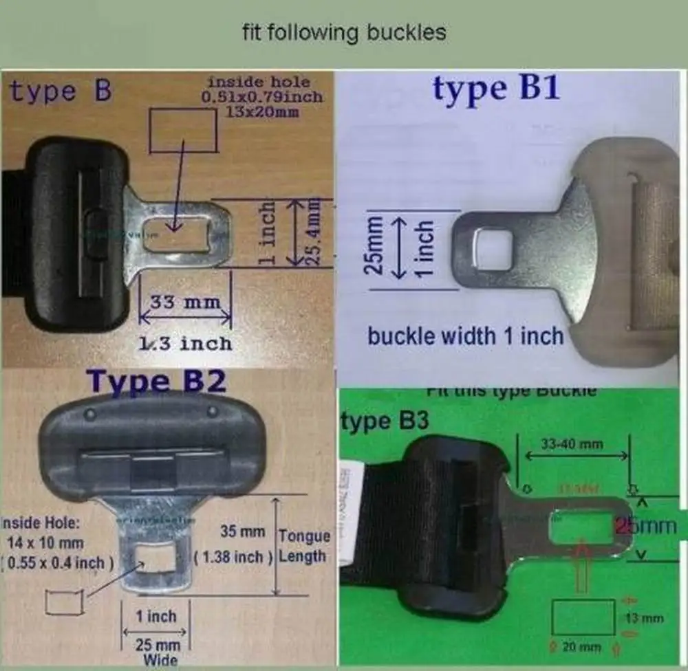 Seat Belt Extension Extender For 25mm Buckle 42cm length