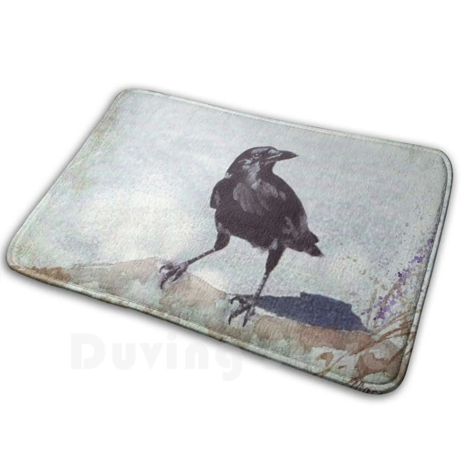 Keepers Of The Sacred Law Carpet Mat Rug Cushion Soft Animals Bird Birds Painted Birds Crow Crows Corvus Corvus