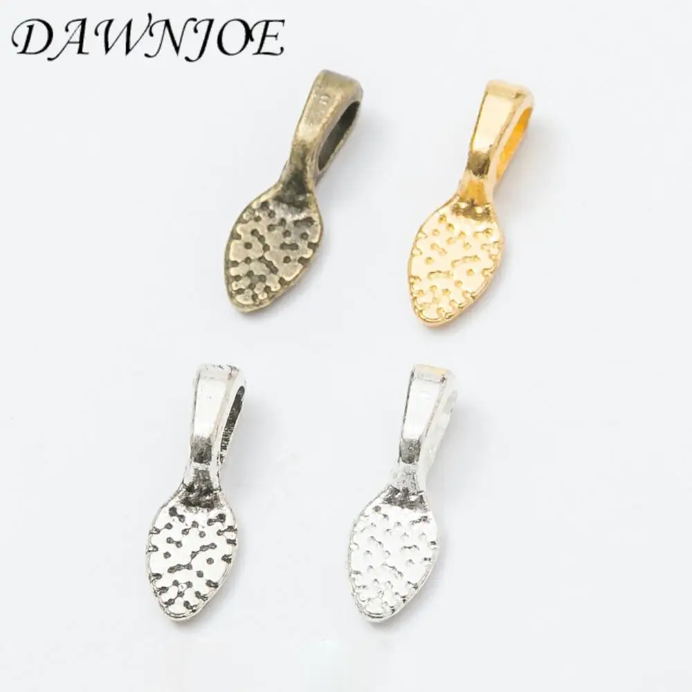 DAWNJOE 15x15mm Oval Leaf Shape Jewelry Making Scrabble Glue Paste on the Earrings DIY Charm Pendant Cabochon Jewelry Finding