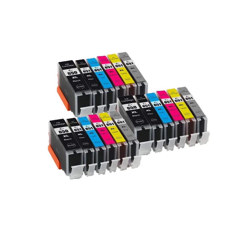 6 color PGI-650 CLI-651650 651 compatible ink cartridge For canon PIXMA MG6360 MG7160 printer