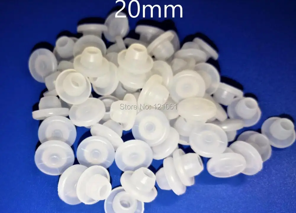 20mm,100pcs! Grey,Red Color Butyl rubber stopper medical rubber for vials,silicone rubber,injection vials stopper,rubber cap,