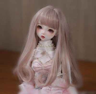 

BJD doll wig suitable for 1-3 1-4 1-6 size high temperature silk wig pear curly long hair loli lady hair doll accessories