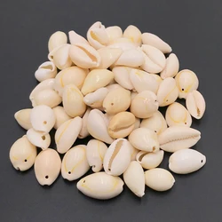 50pcs 16-18mm Natural Shell Beads White Cowrie Shells Fit  for Diy Women Bracelet Necklace Jewelry Making Accessories