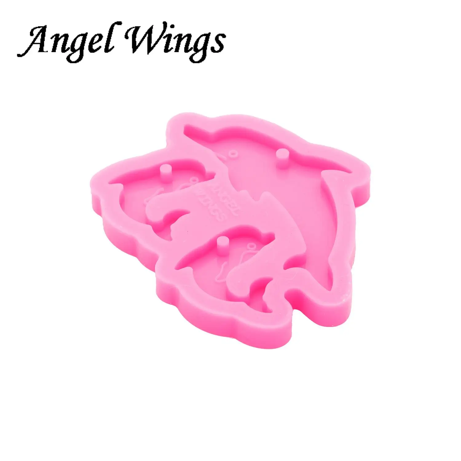 Shiny Dolphin Family Resin Mould Silicone Mother baby Keychains Molds DIY Jewelry Epoxy Mould DY0666