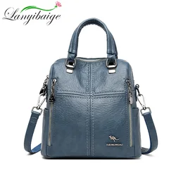 LANYIBAIGE nuove donne zaino borse multifunzione Designer borsa a tracolla da donna in pelle di alta qualità borse da scuola zaini da viaggio