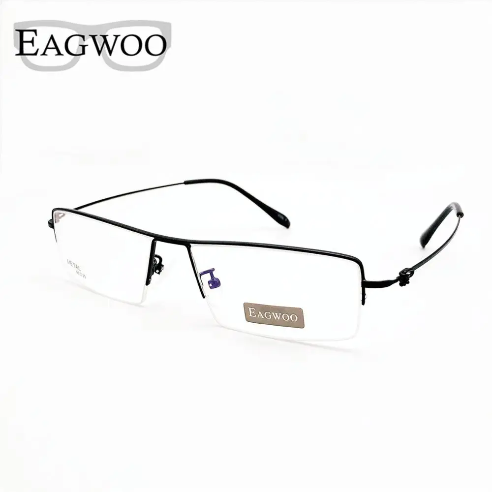 Metal Wire Men Glasses Optical Frame Prescription Square Vintage Eyeglasses Glasses No Screw Spectacle Wide Face Suitable