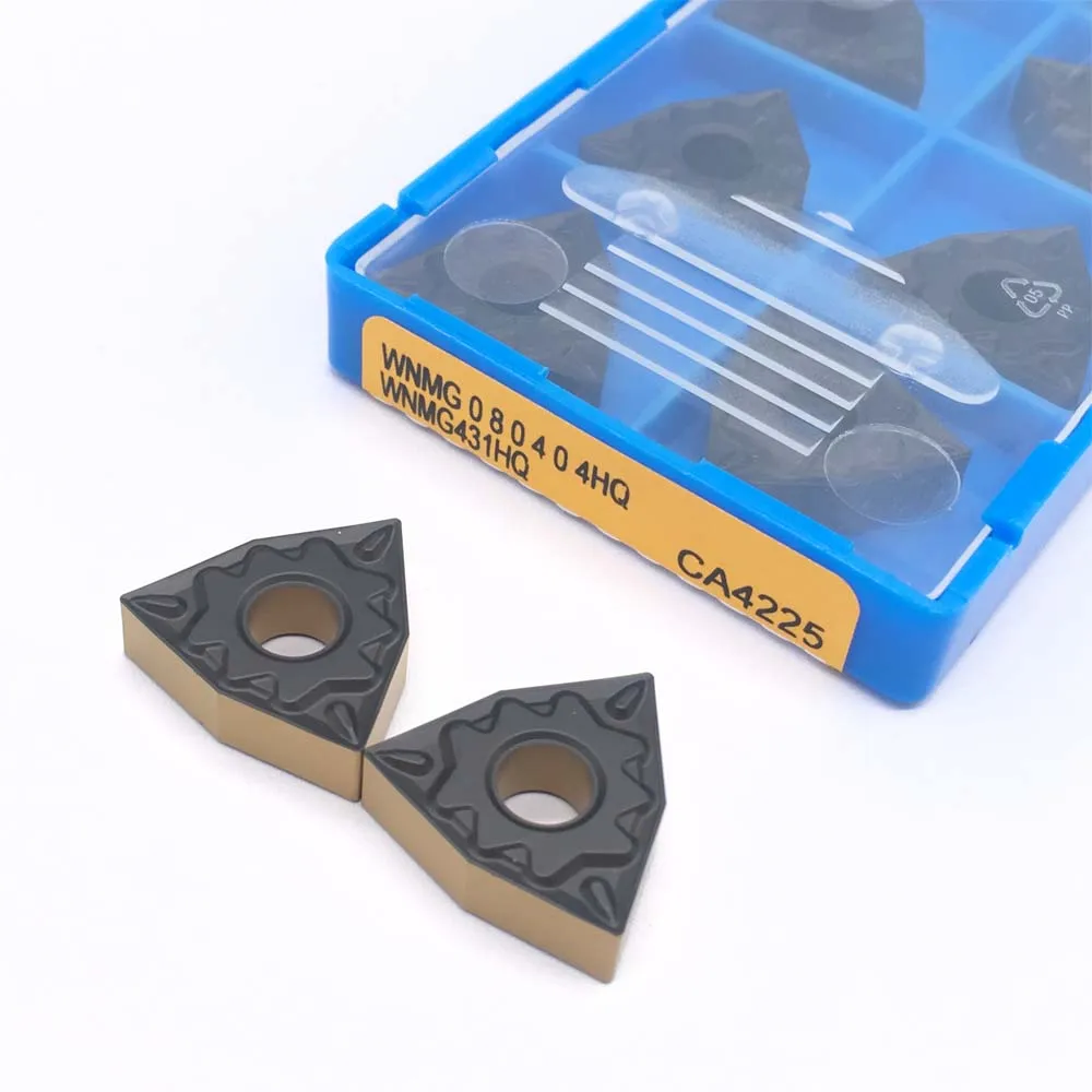 10PCS WNMG080404 HQ CA4225 High Quality External Turning Tools Carbide Inserts For Steel Parts CNC Lathe Tools