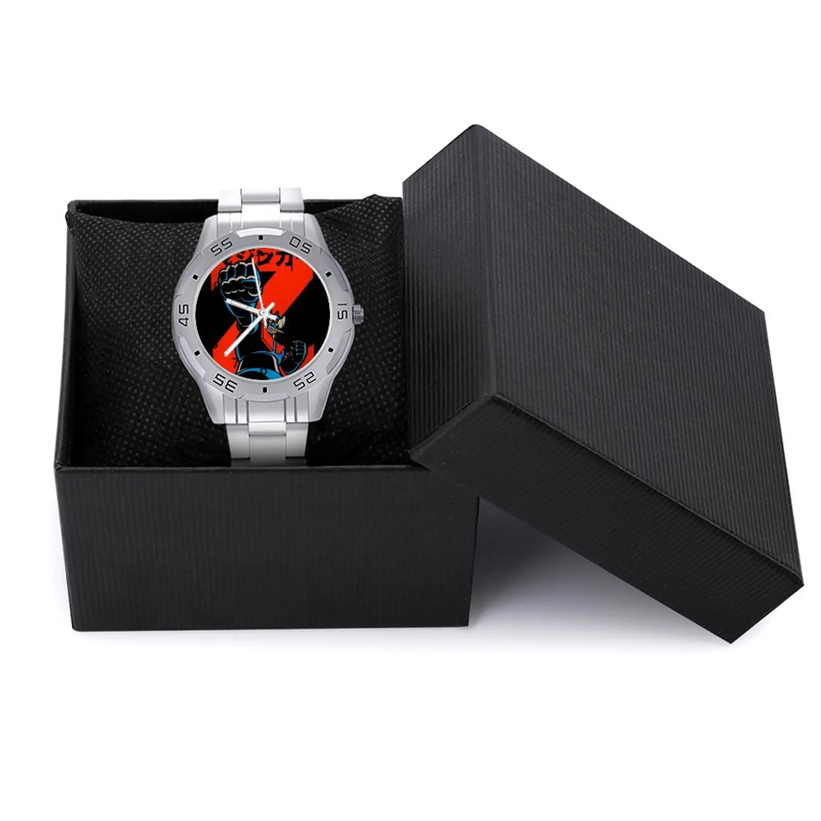 Mazinger Z Quartz Watch Stainless Photo Wrist Watch Boy Office Funny Wideband Wristwatch