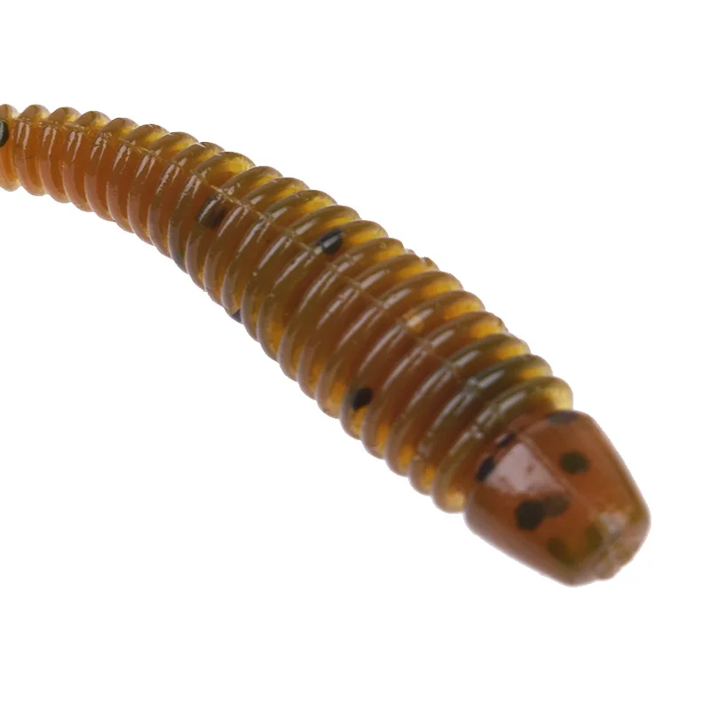 10 sztuk/partia silikonowa spirala robak miękkie przynęty 5cm 0.8g Shad Carp Minnows Jig woblery sztuczna gumowa przynęta Swim Baas Pesca Tackle — zdjęcie 4