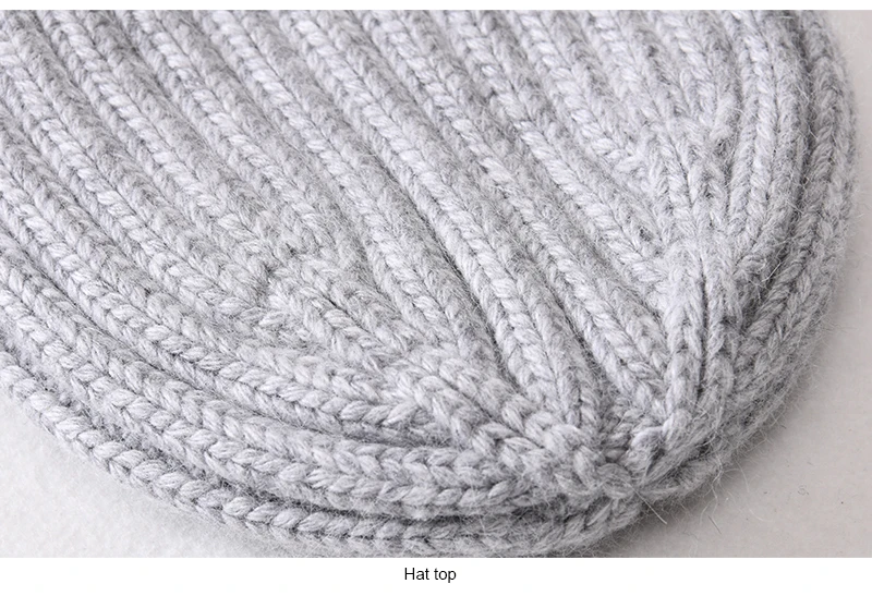 Winter-Seidensatin-gefütterte Beanie-Mütze für Damen und Herren, Unisex, dicke, klobige Mütze, gestreift, warm, weich, hochwertige Kaschmir-Strickmütze – Detail 37
