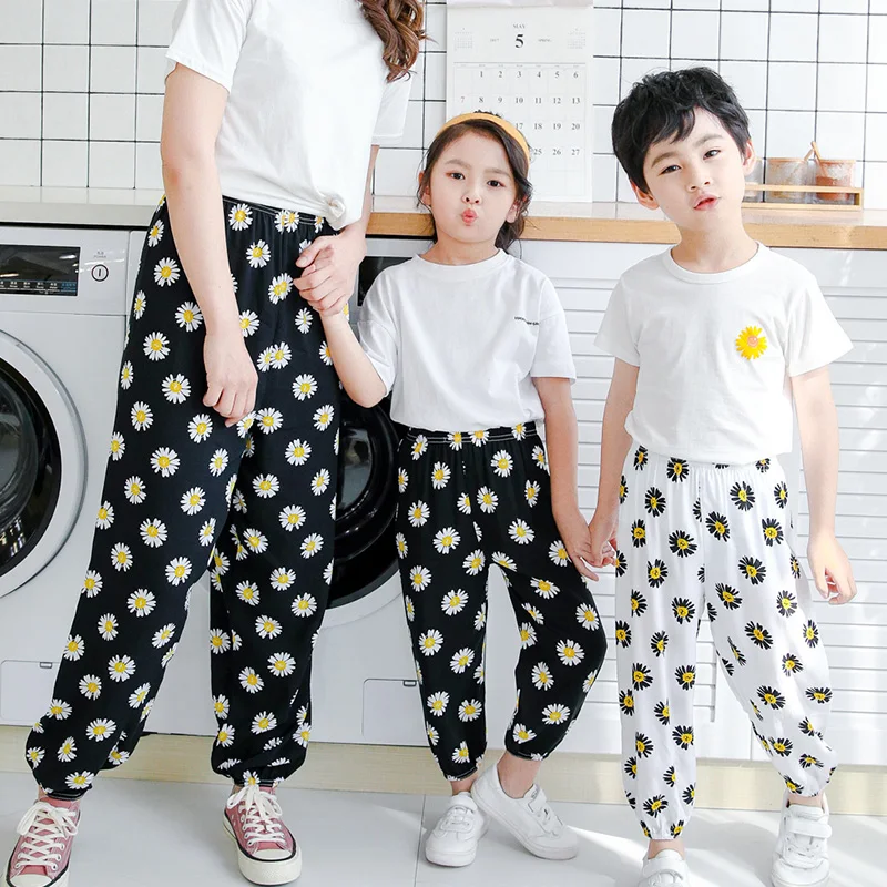 Children's anti-mosquito pants summer thingirls lanternpants foreign air-filled people cotton breathable baby long pants boy