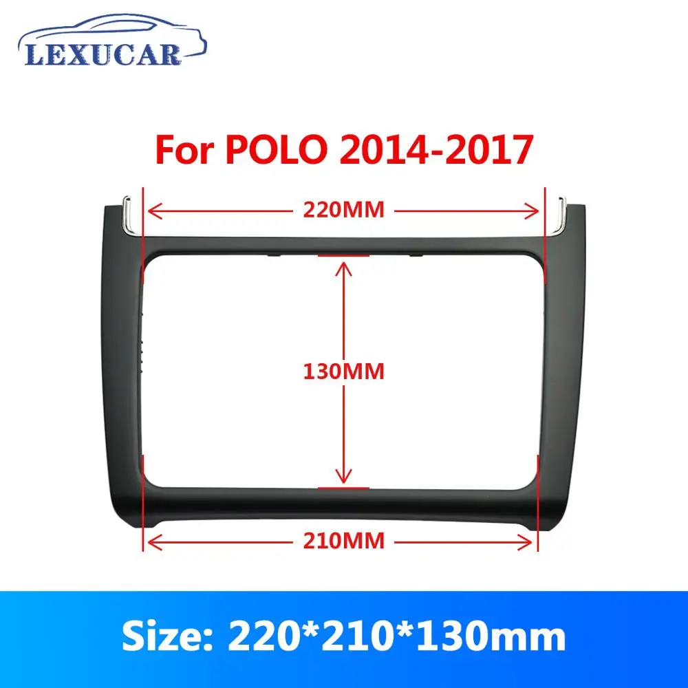 LEXUCAR ABS  Radio DVD Face Frame Interior Dash Center Console Trim Bezel Panel  for VW POLO 2014-2017 POLO 6C