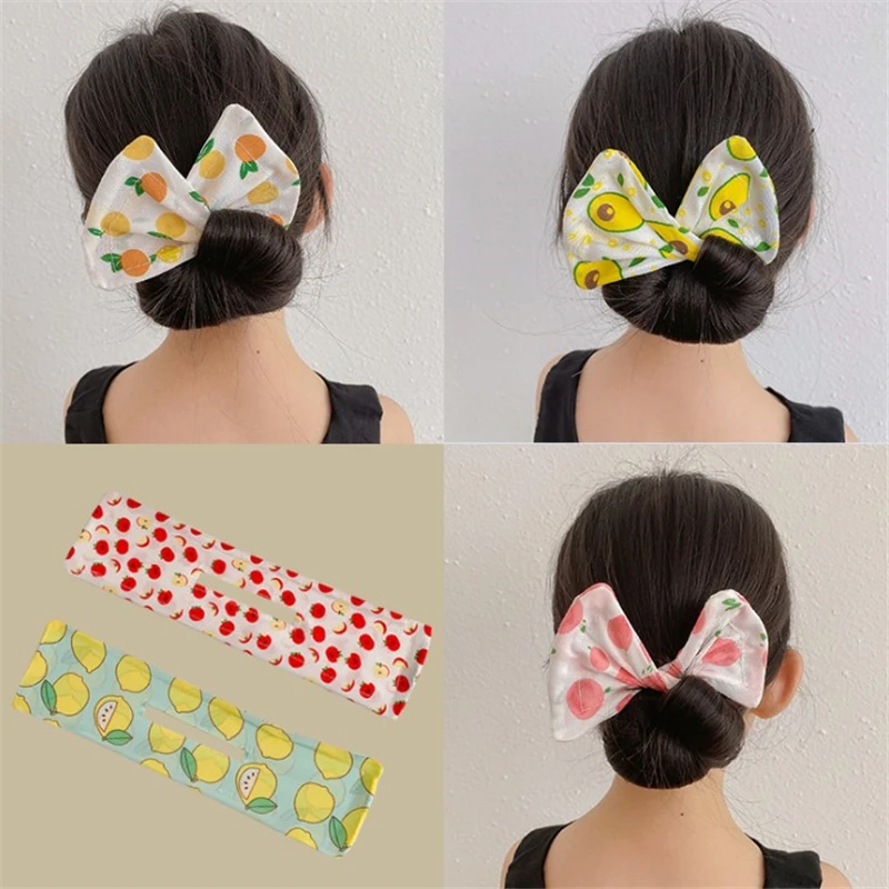 2021 Knotted Wire Deft Bun Hair Curler Bow Tie Cute Magic Clip Hairpin Hair Twist Maker Lazy Hair Bands DIY Accessories