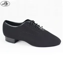 Chaussures de danse Standard pour hommes, semelle droite étroite en toile, talon amélioré, salle de bal, danse, sport moderne, BD 317H