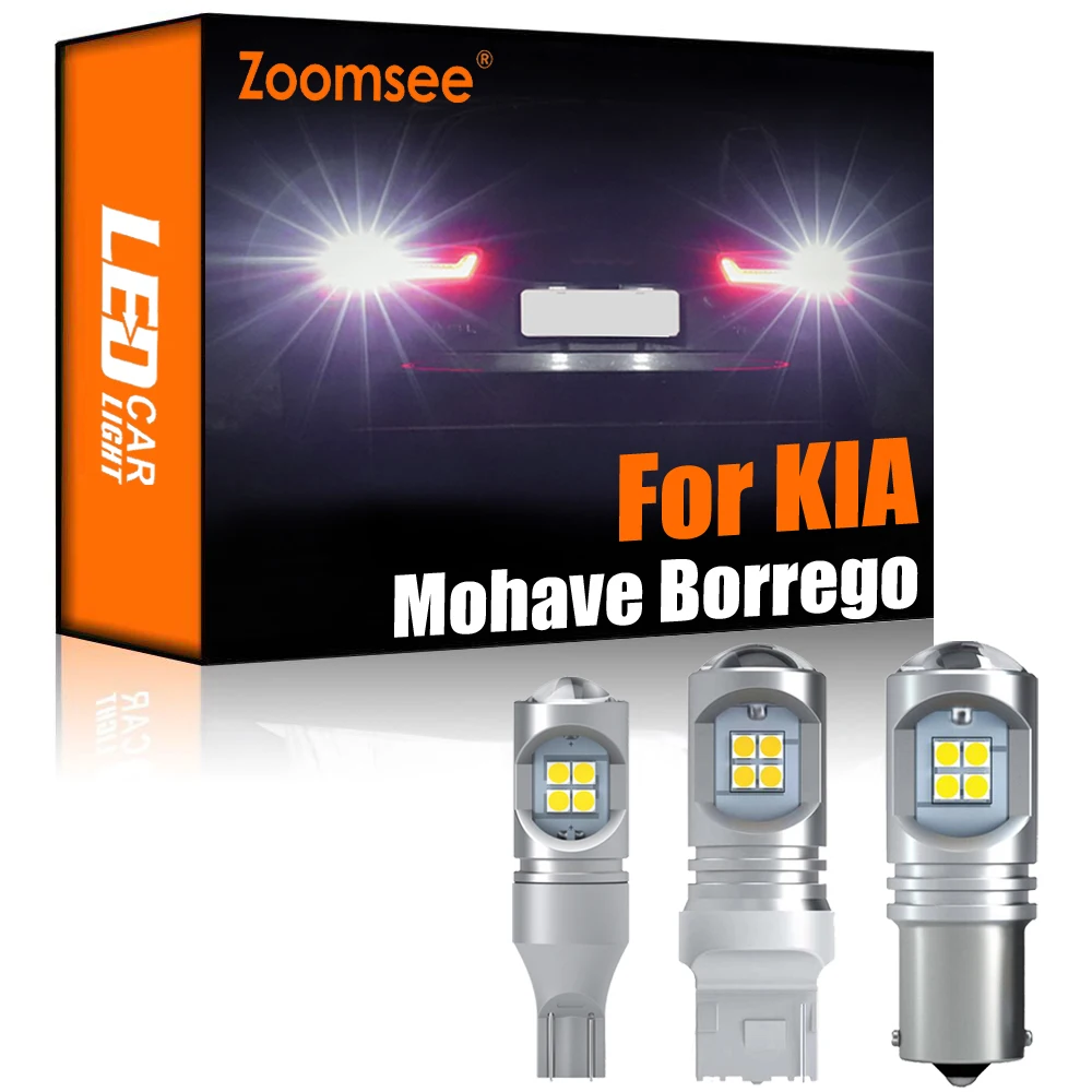 

Zoomsee 2Pcs White Reverse LED For KIA Mohave For Borrego 2008-2015 Canbus Exterior Backup Rear Tail Bulb Light Vehicle Lamp Kit