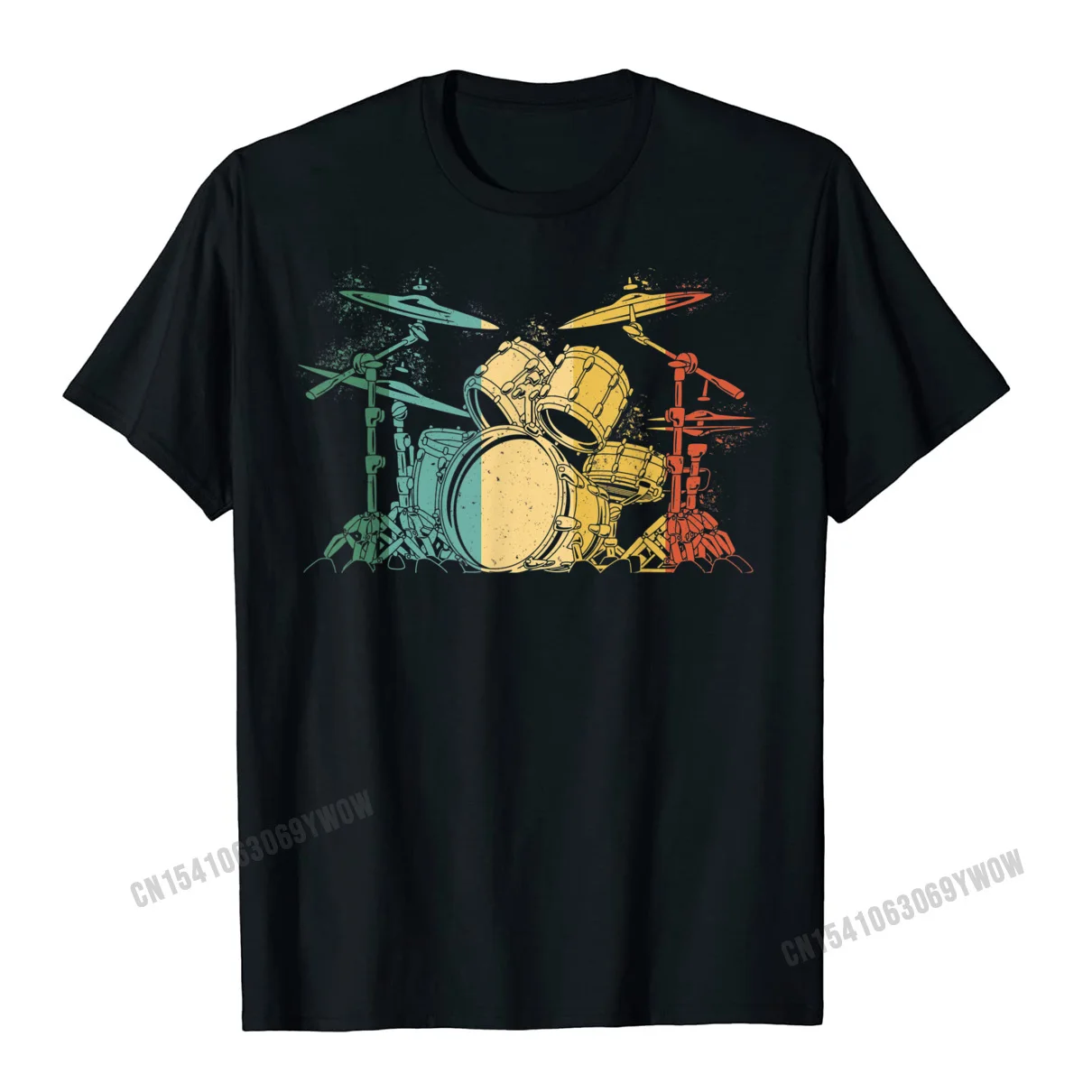 Drummer Vintage Drum Set Drumset Drummers Drumming Funny T-Shirt Harajuku Cotton Men T Shirt Custom Tshirts Classic Prevalent