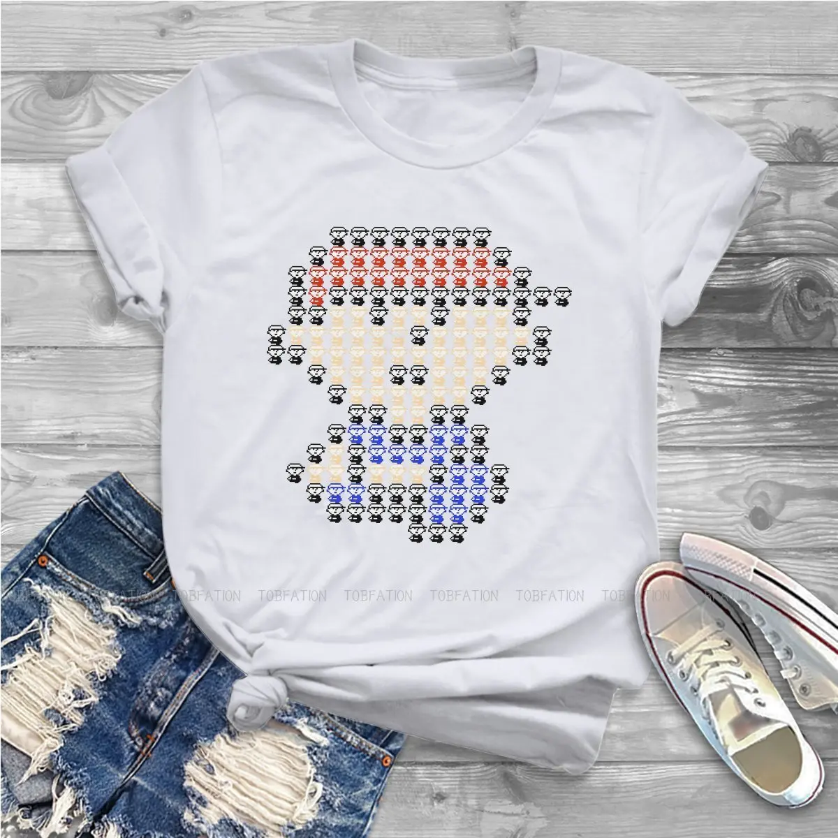 Ninten-ten-ten-ten Women Tshirts Mother Earthbound Game Aesthetic Vintage Female Clothing Large Cotton Graphic Short Sleeve