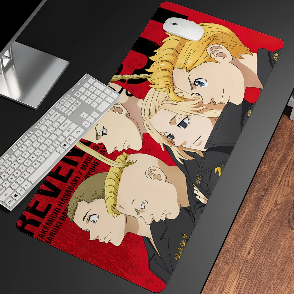 Revengers Anime Tóquio Mouse Pad, HD Impressão, Computador Gamer, Bloqueio Borda, Mousepad, Teclado do PC, Mats para csgo, XXL