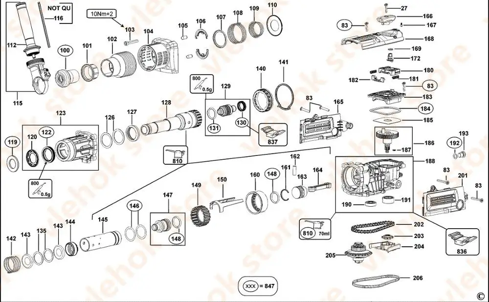 220-240V Stator Field FOR DEWALT D25501K D25601K D25602K D25603K D25820K N041827