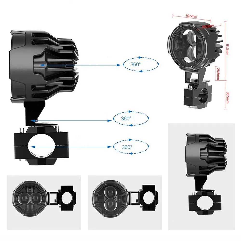 Reflektory LED motocyklowe reflektory motocyklowe LED światła przeciwmgielne farol Moto reflektor przeciwmgielny dla BMW R1200GS R1250GS F800GS