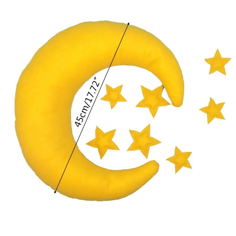 Baby Posing Moon Pillow Stars Set Newborn Photography Props Infants Photo Shooting Accessories