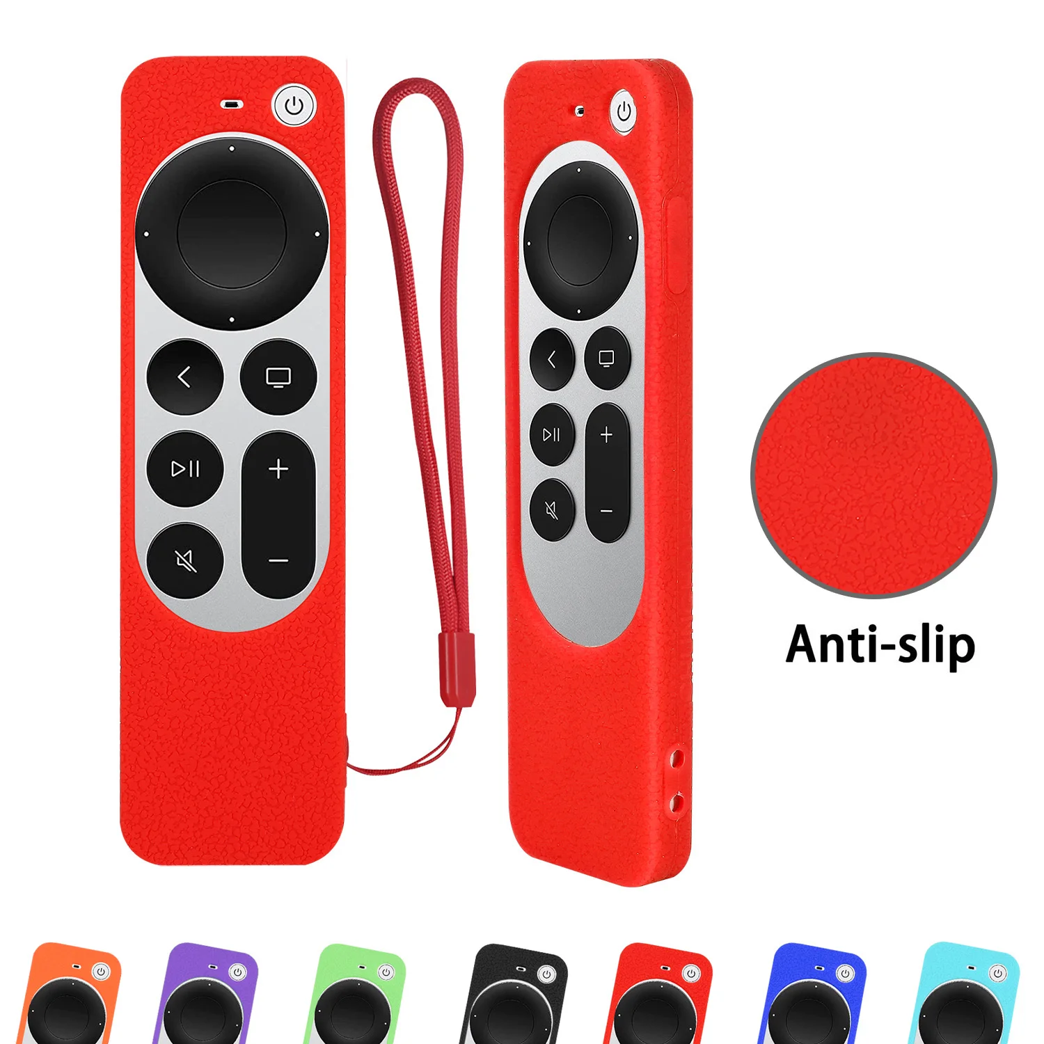 Shock Proof Silicone Protective Case Waterproof Cover Lightweight Anti Slip Rectangle for Apple TV 4K Siri Remote Control