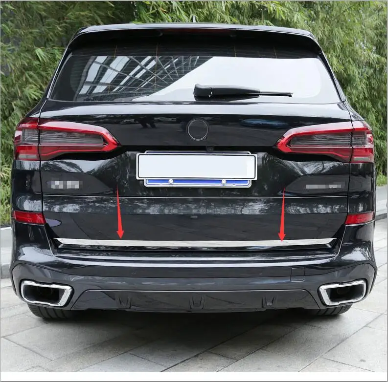 

Stainless Steel Trunk Lid Tailgate Cover Trim Back Door Decoration Strip Fit For BMW X5 2019-2021