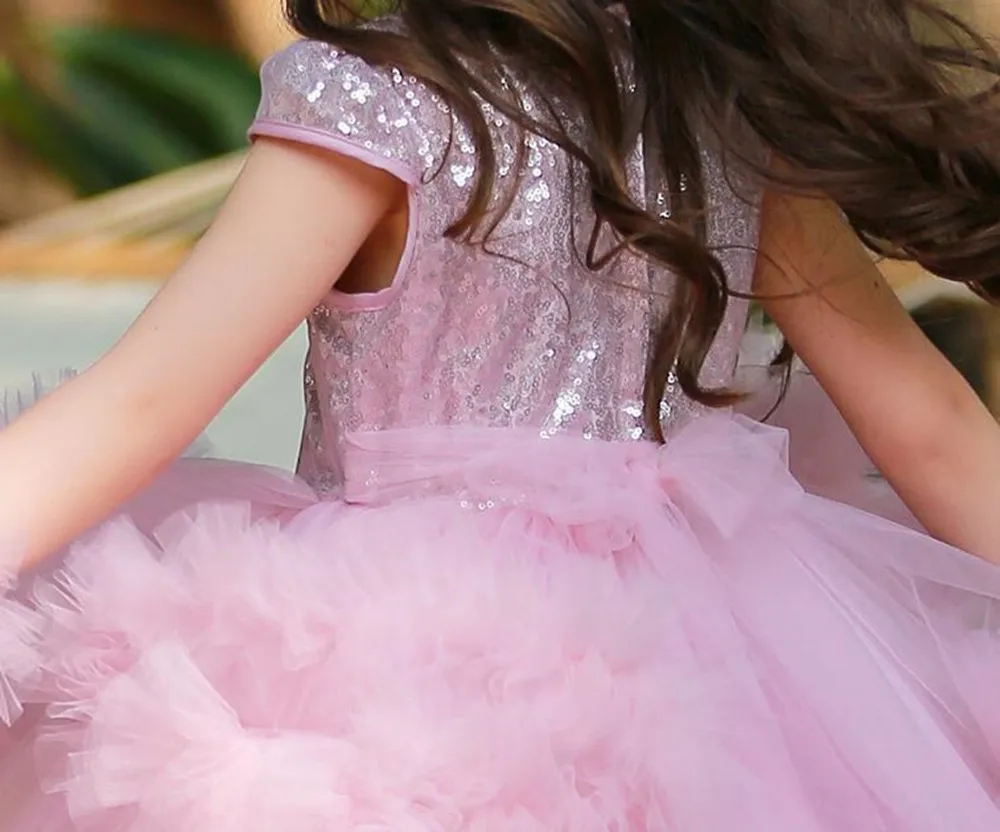 

Top quality baby Girls Dresses Summer Kids Girl Sequined princess Dress Sweet Children party tutu Clothes