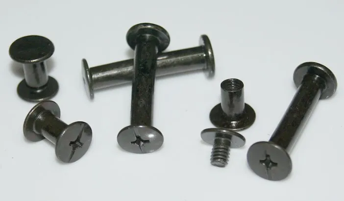 110 Pezzi Set di Viti Chicago per Rilegatura, M5 x 4/5/6/8/10/12 mm Set Viti per Rilegatura Chicago Kit, Kit di Rivetti a Vite per fai da te in pelle, borse, artigianato, colletto