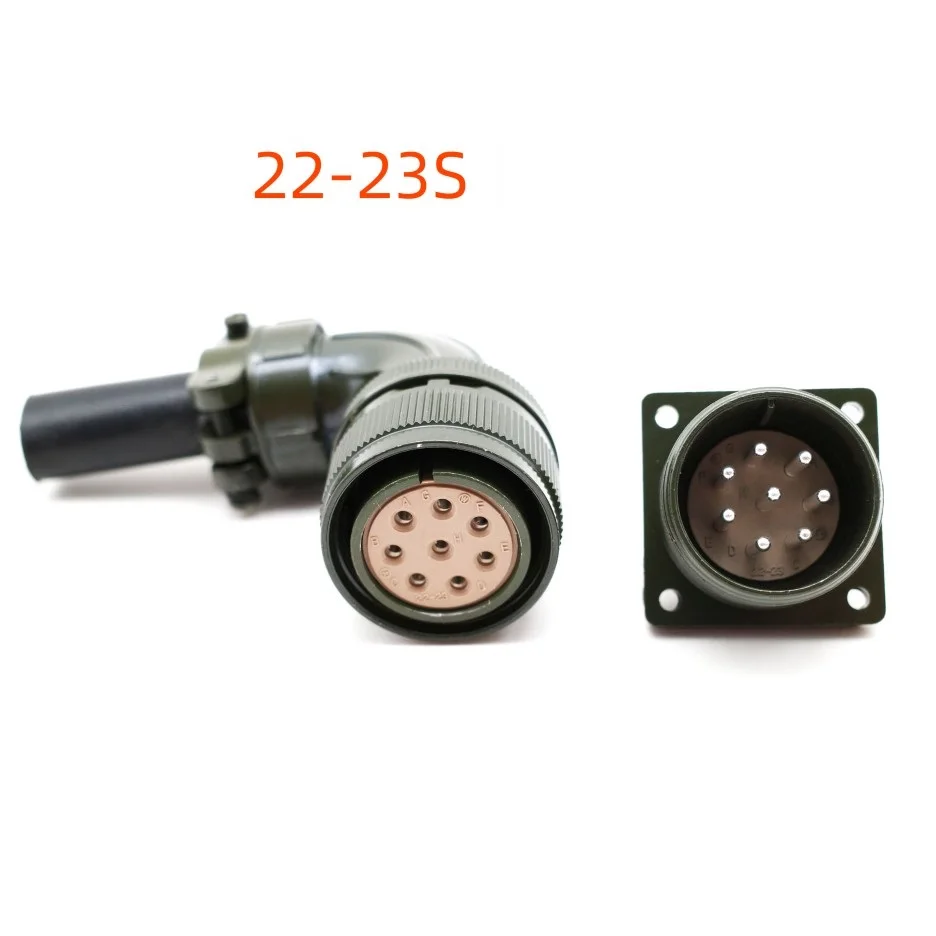 MS3108B 22-23S MS5015 Series 8P US ทหารมาตรฐานการบินปลั๊กมุม MR-PWCNS1สำหรับ J2S Servo motor22-23