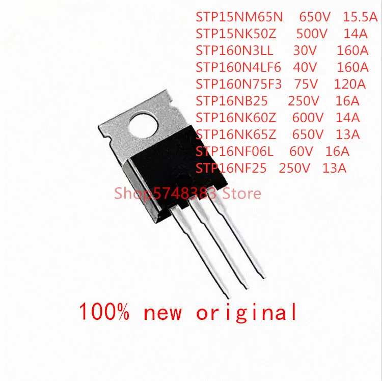 

10 шт./лот STP15NM65N STP15NK50Z STP160N3LL STP160N4LF6 STP160N75F3 STP16NB25 STP16NK60Z STP16NK65Z STP16NF06L STP16NF25 TO-220