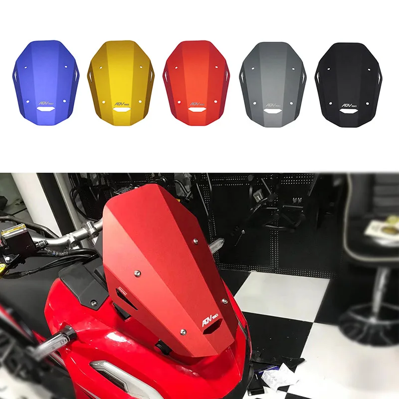

For Honda adv150 2019 2020 Windshield Motorcycle Windscreens Wind Deflector with logo ADV 150 2019 2020 Black Red Gold Blue Gray