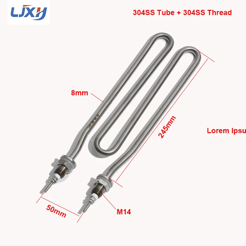 LJXH M Type Water Heating Element M14 Thread 2KW 220V 380V 110V