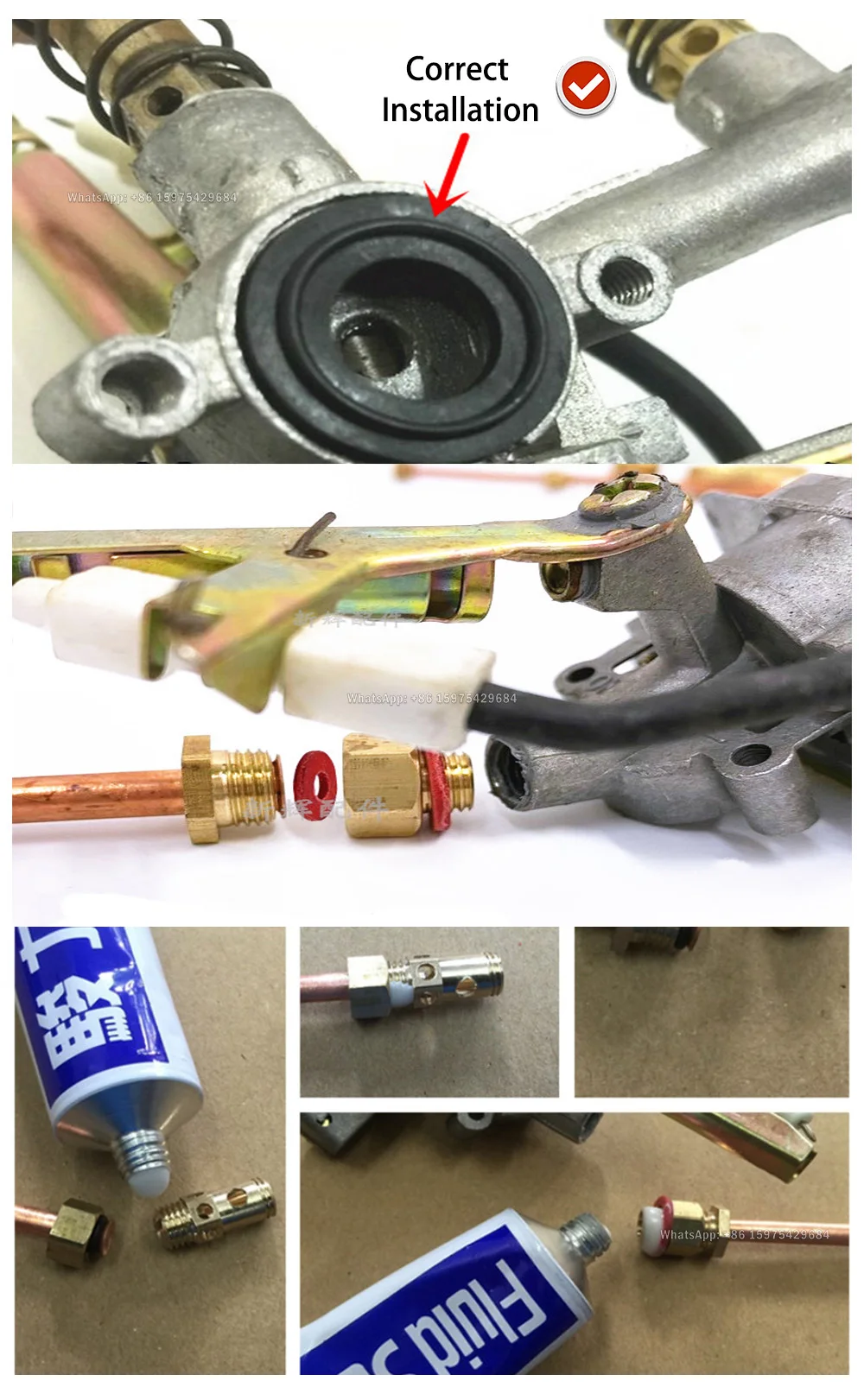 Brass LPG Energy-saving Stove Core Household Gas Stove Accessories Gas Ignition Switch Cotton Candy Machine Igniter