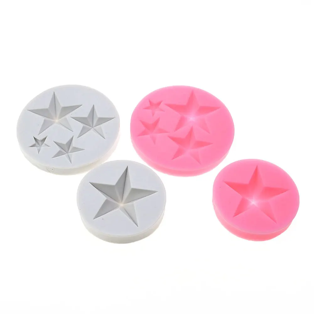 Silicone world Five-pointed Star Silicone Molds Fondant Cakes Chocolate Dessert Lace Decor Tools DIY Pastry Baking Tools