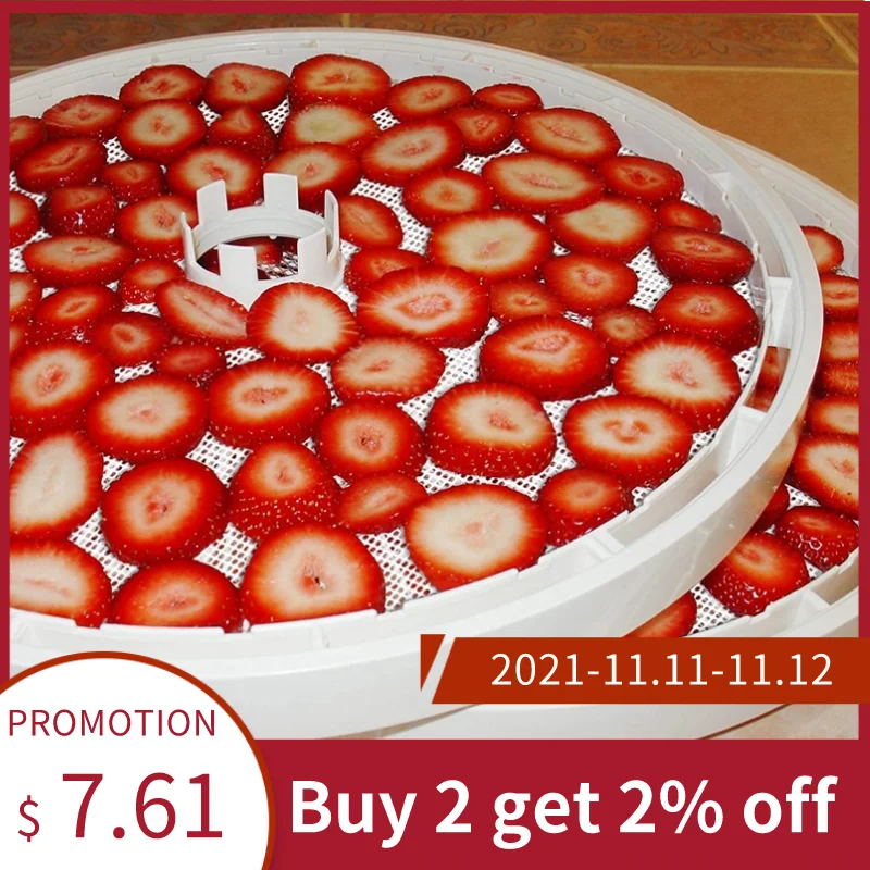 Promotion! 8 Pcs Round Silicone Dehydrator Sheets, Non-Stick Fruit Dehydrator Mats, Reusable Steamer Mat Mesh Sheet for Fruit Dr