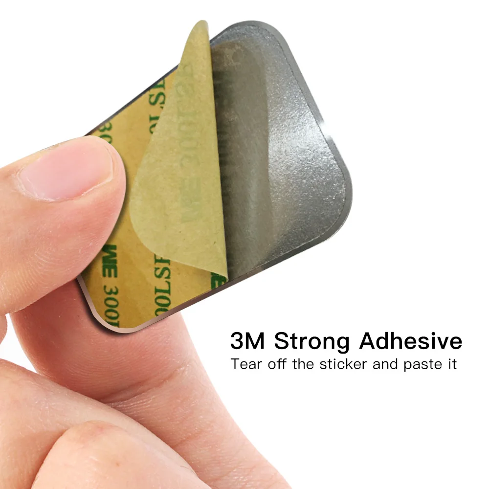 ANMONE 1 قطعة/5 قطعة لوحة معدنية ل حامل هاتف السيارة المحمول المغناطيسي مستدير ومربع استبدال صفائح الحديد القرص لحامل هاتف المغناطيس