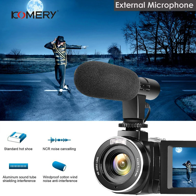 4K HD Digital Camera Live Stream Video Camcorder Lens Hood WiFi Camera Night Vision Vlogging Compact Digital Camera