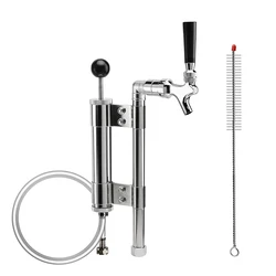 Party Pump Beer Picnic Pump, Heavy Duty Draft Manual Beer Pump 8 Inch Upright Convertor Kegerator Tap Dispenser G Type Coupler