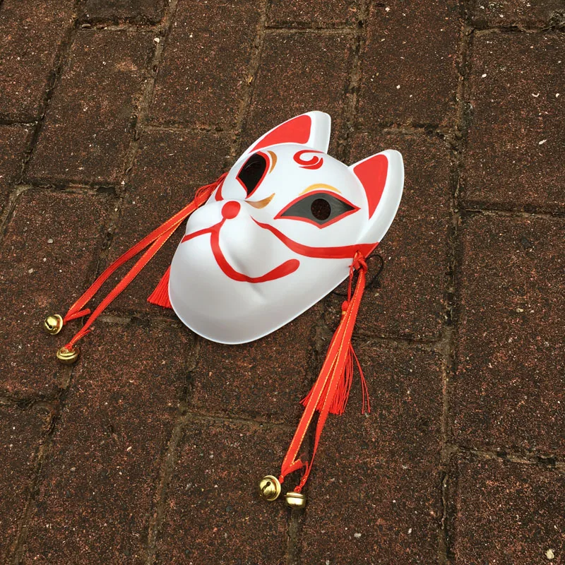 Kitsune Masken für Weihnachten Kostüm Cosplay, Japanischen Anime Anbu Ninja Volle Gesicht Abdeckung für Maskerade Ball Party Studenten