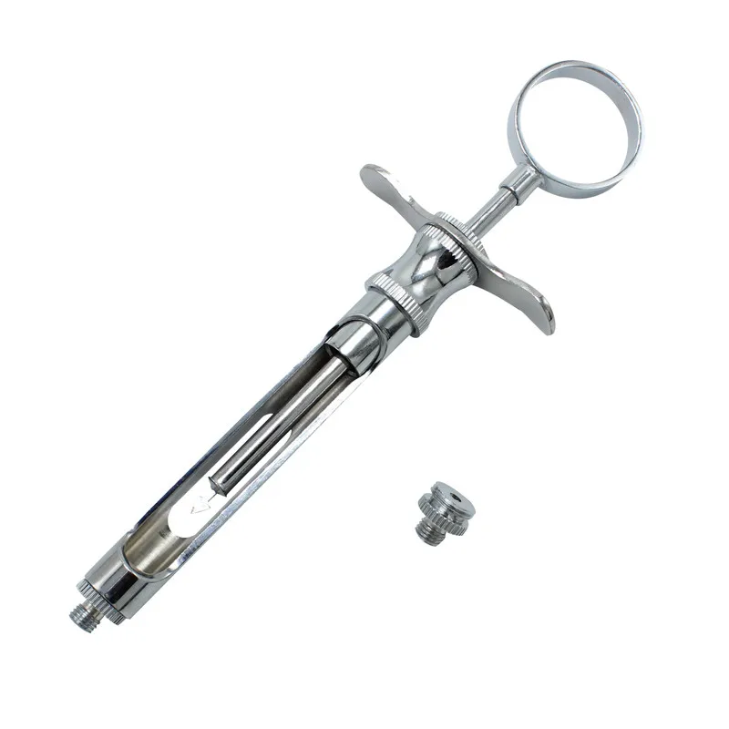 Dental Stainless Steel Syringe Dentistry Surgical Instrument With Head Dental Teeth Care Dental Anesthesia Aspirating Syringe