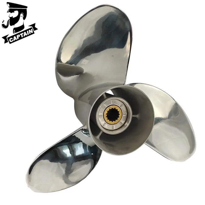 Captain Propeller 13x17 Fit Yamaha Outboard Engines T50  60HP  70HP  F70 Stainless Steel 15 Tooth Spline LH  6L6-45930-02-98