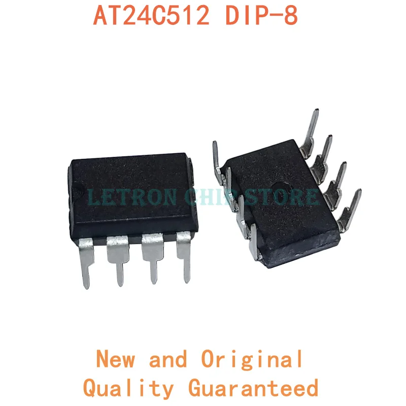 10PCS 24C512 DIP-8 AT24C512-10PI-2.7 AT24C512-10PU-2.7 DIP AT24C512 DIP8 New and Original IC Chipset