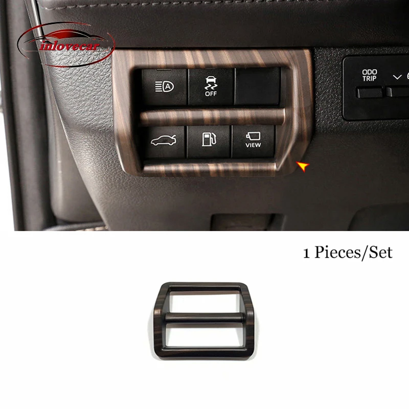 

ABS Wood grain Car Headlamps Adjustment Switch Cover Trim For Toyota Avalon 2019 2020 Interior Accessories 1 PCS