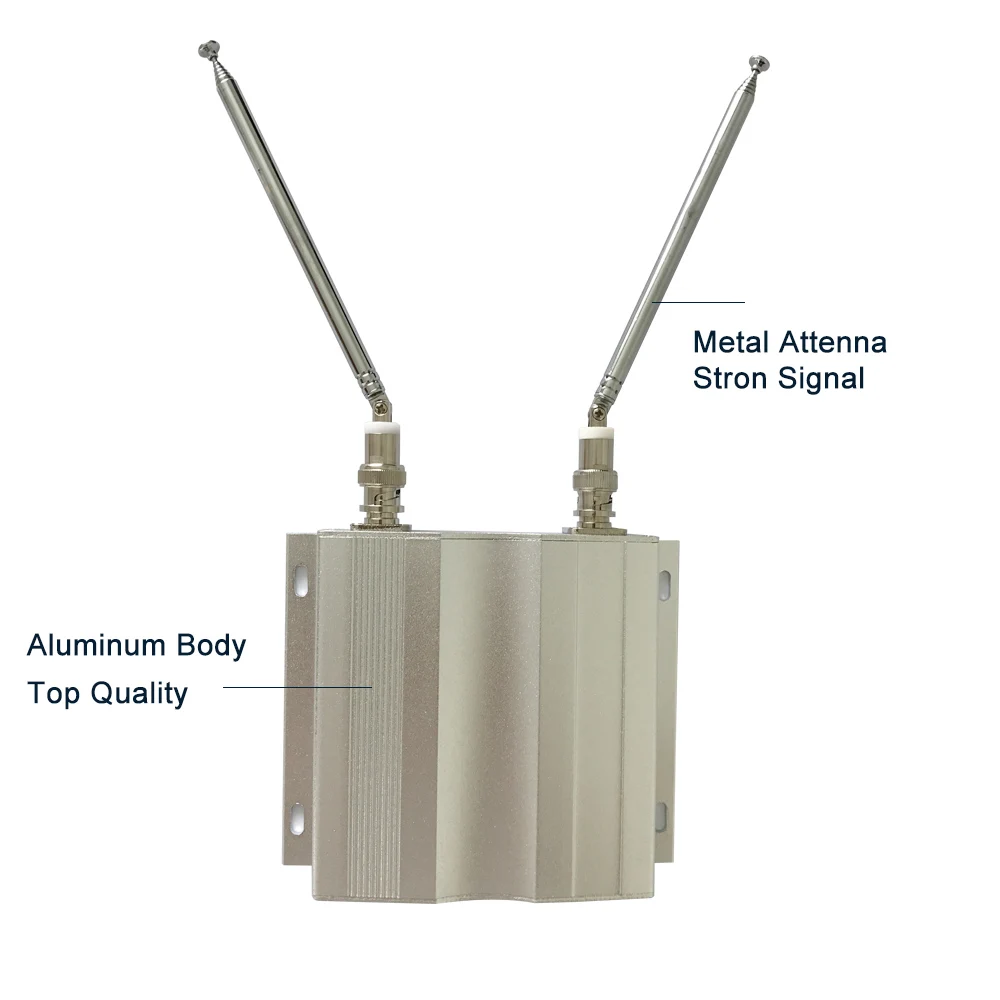 Imagem -05 - Amplificador de Sinal sem Fio Aumenta a Distância de Transmissão Amplificador Aprimorado em Cor Prata Frequência de 433.92 Mhz