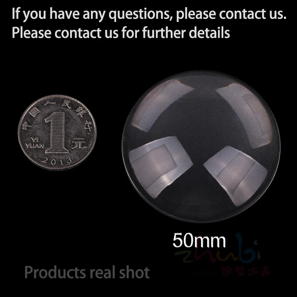6/8/10/12/14/16/18/20/25/30/35/40/50mm Transparent Domed Flatback Half Round Clear Crystal Glass Cabochon For DIY Jewelry Making
