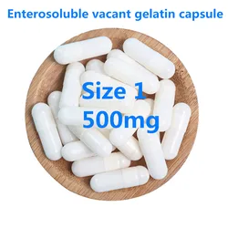 Enteric Coated Capsule 1# Enterosoluble Vacant  Gelatin Capsule Gel Medicine Pill Hollow Hard Gelatin Joined Capsules